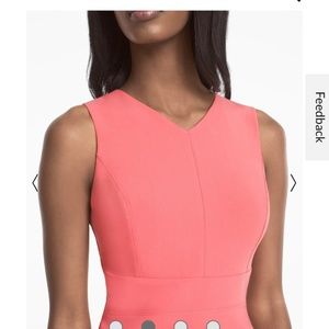 Coral Reef Seamed Sheath Dress